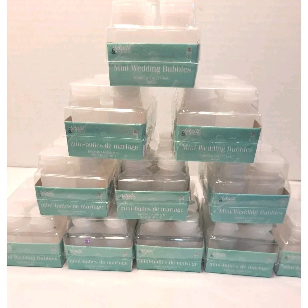 Lot of 11 (6 ea) TRADITIONAL STYLE , WEDDING BUBBLES .6oz Bridal Party Favors